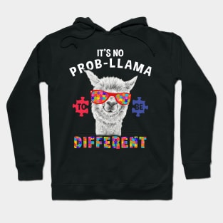 It's no Prob-llama to be different T-Shirt Autism Awareness Hoodie